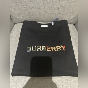 Authentic Burberry Maud EMB t shirt women black size medium